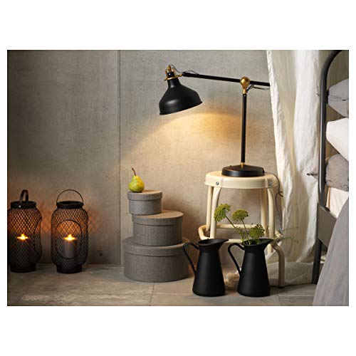 Ikea TOPPIG - Farol para vela (36 cm), color negro