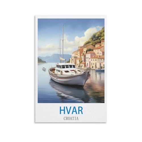Tableau Toile Hvar Moderne : Toile de Qualité Supérieure 50x75