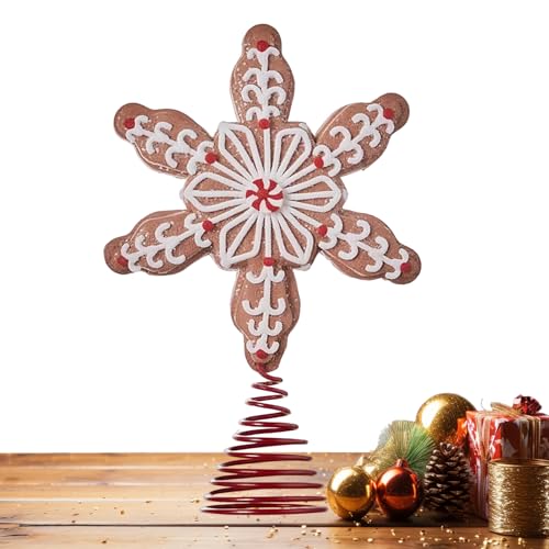Weihnachtsbaumspitze, Kunstharz, mit Schneeflocken-Ornament für den...