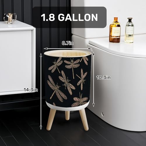 Bote de basura pequeño con tapa presionable 7L miniatura 2