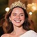 Unicra Gold Leaf Crown Tiaras Leaves Bridal Wedding Headband Festival Hair Accessories for Women and Brides (Gold, Free Size)