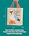 Blue Q Handy Tote Bag - I'm Here to Steal Your Snacks - Recycled & Reusable Sturdy Canvas Shopping Bag with Quirky Art and Handles, 95% Recycled Material Ideal for Lunch, Gift, 10" h x 8.5" w x 4.5" d