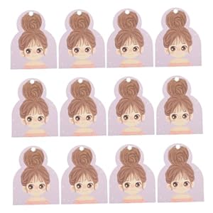 DOITOOL Haarschleifen Displaykarten mit Cartoon-Mädchen Motiv