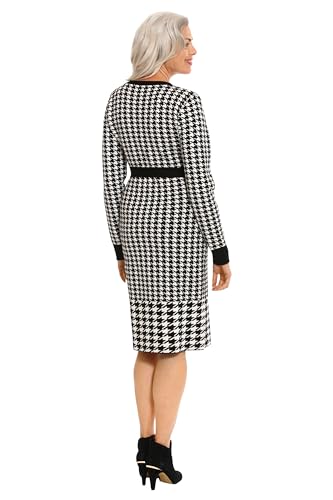 London Times T7002M Women'S Knit Sweater Print And Solid Fall Holiday Boot Dress thumb #3