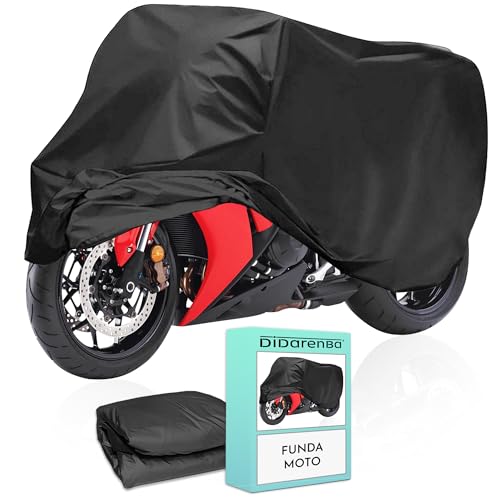 Funda Moto Impermeable Grande Material PEVA 240 x 140 cms Protege Sol Lluvia Polvo Negra
