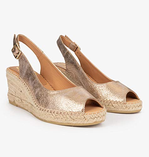 Kanna Damen Ania Keilsandale, Silber, 40 EU - 3