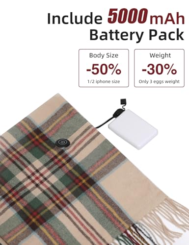 Rechargeable Electric Heated Neck Winter Scarf for Women2