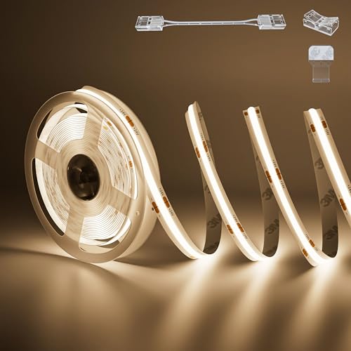 PAUTIX COB LED Strip Light 32.8ft/10m 5040LEDs Natural White 4000K,High Lumen Flexible CRI93+ LED Tape Super Bright DC24V,for Cabinet Home DIY Lighting Projects(Adapter & Controller Not Included) by PAUTIX - Used condition - US$27.65