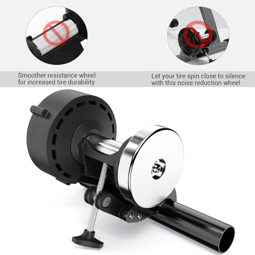 Sportneer Bike Trainer - Magnetic Stationary Bike Stand for 26-28" & 700C Wheels - Adjustable 6 Level Resistance Bike Trainer Stand for Indoor Riding with Quick Release Lever & Front Wheel Riser Block4