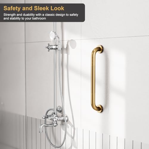 image for FANHAO 2 Pack Shower Grab Bar, 16 Inch Stainless Steel Bathroom Grab B
