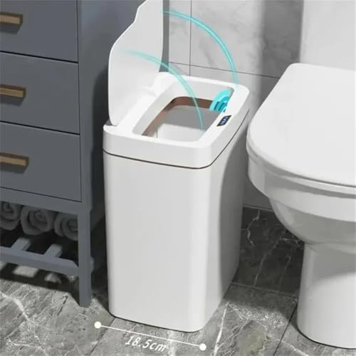 Papelera inteligente para baño y espacios estrechos con sensor de movimiento 6