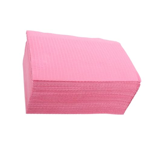 Bavoirs jetables rose en pâte de bois ERINGOGO et protège-surface manucure 125 pièces