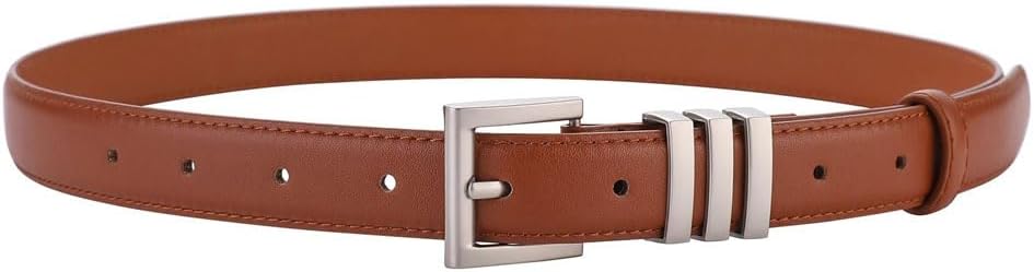 Square Pin Buckle Belts For Women Ladies Dress Jeans Adjustable Apparel Belt