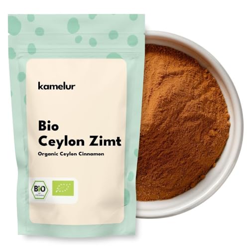 Kamelur 1kg BIO Ceylon Zimt Pulver - aromatisches Ceylon Zimtpulver, Cumarin-Gehalt max. 0,01%, ohne...