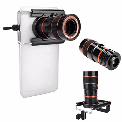 Universal Telephoto Lens Cell Phone Telescope M,Way Hiking Concert Camera Lens 8X Optical Zoom Telescope Camera Lens With Holder For Middle Camera Smartphone