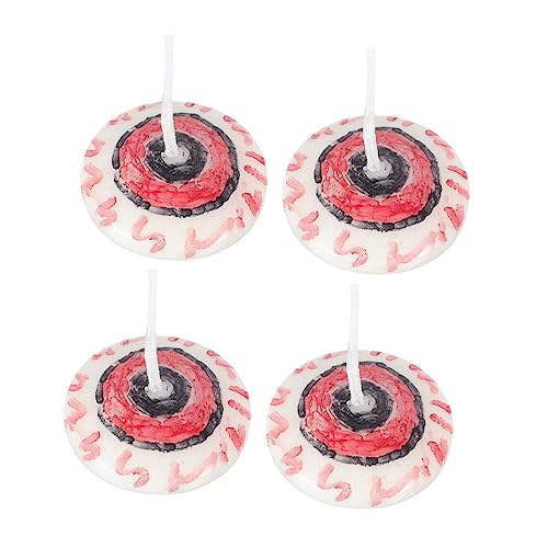 COOLHIYA 4pcs Eyeball Shape Candles for Halloween Decor Creative Floating Candle Adornments Unique Decor for Spooky Atmosphere for Parties and Celebrations