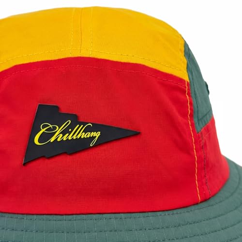 Image of Color-Blocked Fisherman Style Sun Hat for Outdoor Camping, Surfing & Vacations - Wide Brim, UV Protective, Anti-Slip
