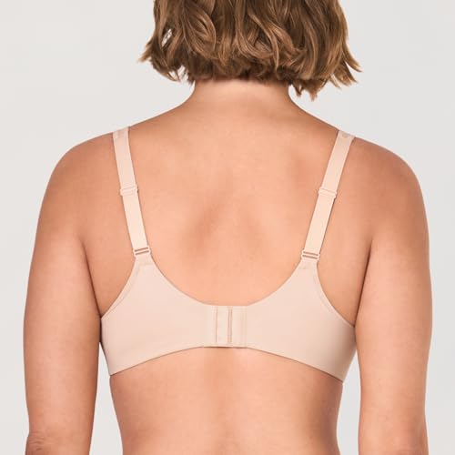 Image of DELIMIRA Women's Full Coverage Bras Underwire Lightly Padded Plus Size Supportive Tshirt Sheer Bra