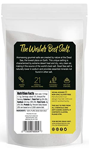 Aromasong Popcorn Salt 2 Lb - 100% Natrual Extra Fine Sea Salt - Great For Popcorn, Nuts, French Fries, Cheese & Butter. #TOP6