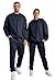JMIERR Sweatsuits Mens 2 Piece Couple Outfit Lounge Two Piece Sets Fall Fashion 2025 Tracksuits Oversized Crew Neck Essentials Pants Sweatshirt and Sweatpants Casual Clothing, M, Navy Blue