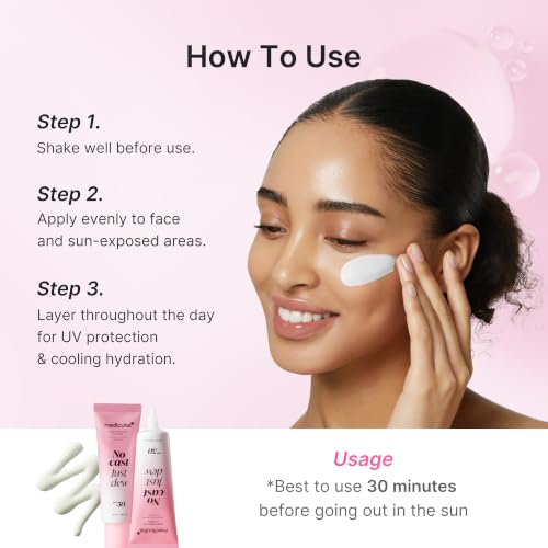 Image of medicube Sunscreen No Cast Just Dew PDRN Hydrating UV Sun Serum | SPF 50 Fast-Absorbing Sunscreen | Lightweight Hydration & Cooling | PDRN, Panthenol & Centella | Korean Skincare, Low-Irritation