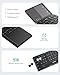 Samsers Foldable Bluetooth Keyboard with Touchpad - Portable Wireless Keyboard with Holder, Rechargeable Full Size Ultra Slim Pocket Folding Keyboards for Android Windows iOS Tablet & Laptop - Black