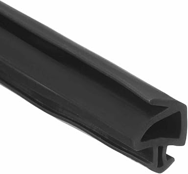 Kerf Weather Stripping Seal Strip 19.68ft x 5/16" - PO Shape Kerf Noise Reduction Rubber Flange Window Weatherstrip Seal for Door Frame Windows Card Slot, Black