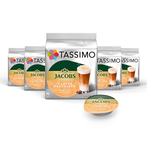 Tassimo Kapseln Jacobs Typ Latte Macchiato Vanilla 5 x 8 Pads 40 Kaffeekapseln