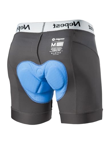 Nepest Men's Cycling Underpants - 4D Padded MTB Liner, 3XL