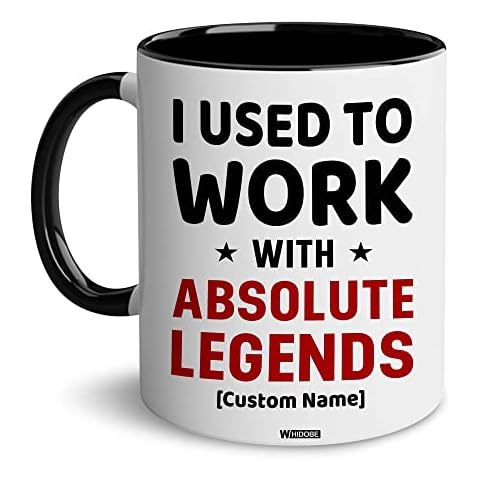 WHIDOBE Personalized I Used To Work With Absolute Legend Coworker Retirement New Job Goodbye Workplace Office Boss, Women, Men, Going Away, Colleague, Farewell, Leaving New Job, Good Luck Coworker Cover
