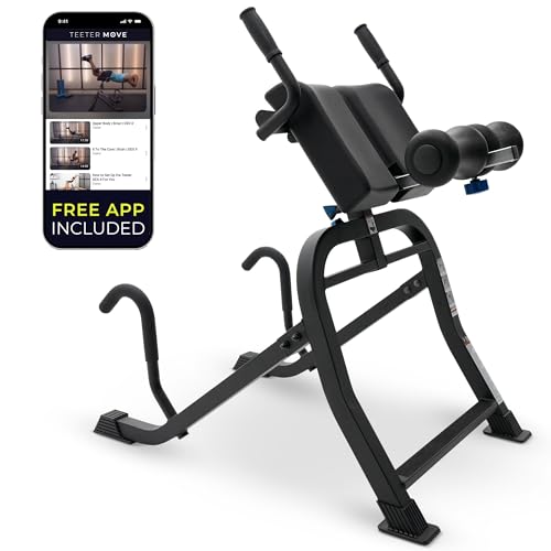 Teeter DEX II Inversion & Core Training; Decompression Roman Chair Hyperextension Bench for Ab, Back, & Core Strength; Commercial-Grade 350lb-Rated Home Exercise Equipment