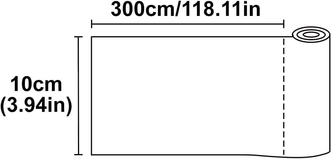 Gloss Car Vinyl Wrap, 3.94"x118.11" Self Adhesive Air Release Automotive Decal for DIY Interior Exterior Accessories, Mid Blue