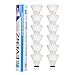 12-Pack Kevenz Advanced Goose Feather Shuttlecocks,77 Grains-medium Speed Badminton Balls