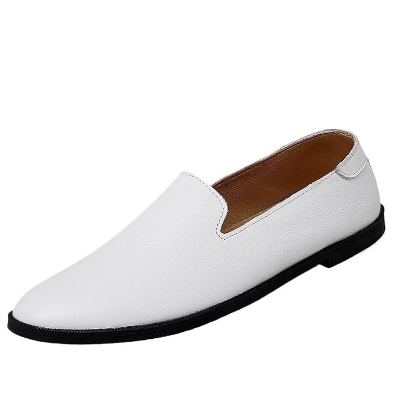 Luxury Men Dress Loafers Shoes Handmade Breathable Bean Shoes Korean Style Slip On Soft Sole Casual Shoes Stylish Low Top Walking