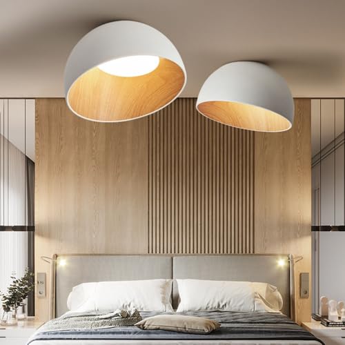 Lampe de plafond créative en bois nordique pour salon et couloir