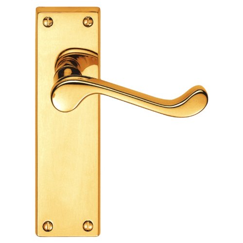 Kooples Hardware Valens Scroll Lever on Backplate Lever Latch 110 MM (110X40 MM) (SN)