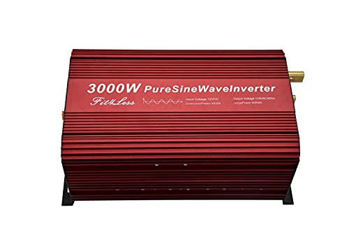 Dc12V To Ac110V60Hz Pure Sine Wave Power Inverter With Continuous Output Power 3000W,4 American Socke And Lcd Wire Remote Kit. #TOP2