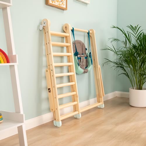 TP Toys Active Tots Pikler Style Wooden Climb And Swing. Indoor Use And Foldable, Baby And Toddler Toy, Montessori Indoor Climbing And Play Set With Swing. FSC Certified Wood - Suitable For 18+ Months - Image 5