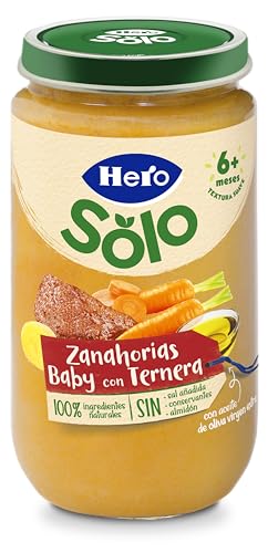 Hero Baby Tarritos de Zanahoria Baby con Ternera, + 6 Meses, 235g