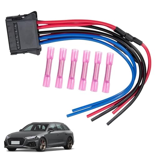 Alrens 8200729298 7701207876 - Resistencia de calefacción para Renault Megane Clio Scenic Twingo Cableado del motor de soplado con conector de reparación, haz trenzado de 50 mm²-1,50 mm² 10 pines
