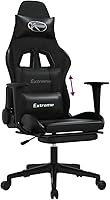 Vista 8 de Gaming Chair Computer Chair,Ergonomic Gaming Chair,Suitable for Work, Rest, Playing Computer Games, Watching Performances,with Footrest Black Faux