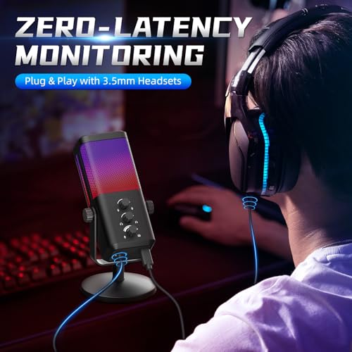Microphone de jeu M7 XTUGA USB pour streaming et enregistrement PC