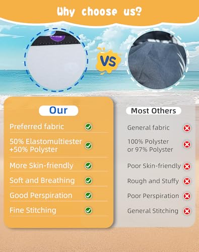 UPTRIS Boys Swim Trunks Boys Board Short with Liner Toddler Swim Shorts Beachwear Swimsuits for Kids Quick Dry Short 16M-10T3