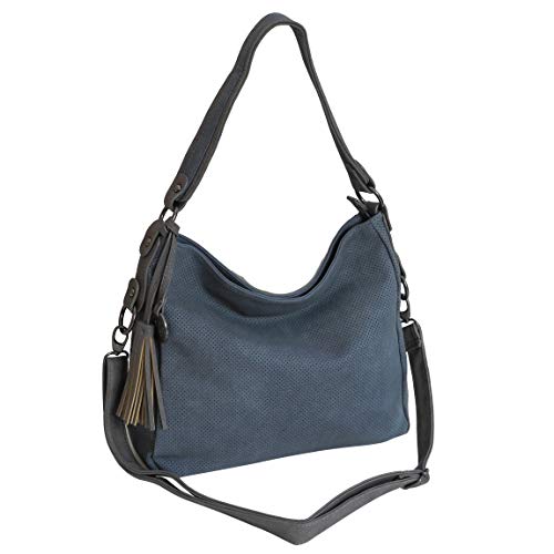 Jennifer Jones - präsentiert von ZMOKA JJO-DHAT-3127-BU - Bolso al Hombro para Mujer Azul Azul Talla única