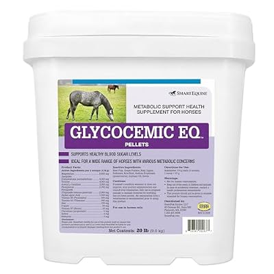 Glycocemic EQ Pellets | Equine Metabolic Support | for Thyroid Function and Healthy Weight Support | Taurine, Jiaogulan, and More | 20 lb Bucket