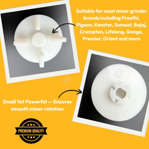 Image of cooker&mixer 4 Teeth Coupler for Mixers - Preethi,Pigeon,Kenstar,Sumeet,Bajaj, Crompton, Lifelong,Ganga, Premier, Orient and for Majority Mixer Grinders (Mixer Coupler, 4 teeth)