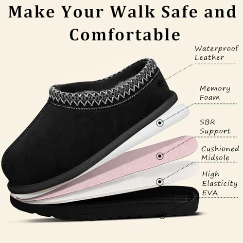 Women's Slippers Platform Mini Boots For Women Suede Leather Indoor/Outdoor Anti-Slip Slipper Comfy Fur Fleece Lined Sneakers Short Ankle Boot2
