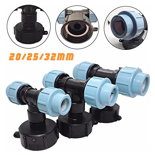 IBC Tank Thread Connector s60x6 Adapter To Mdpe Water Pipe Fittings Tee Outlet 32mm - Image 3