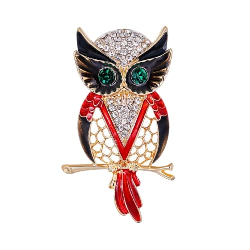 Image of Animal brooch Women's Fashion Unique Crystal Rhinestone Vintage Enamel Lapel Safety Pin, Clothing Jewelry Clothing Backpack Jacket Hat Decoration DIY