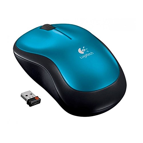 Image of Logitech M185 Wireless Mouse, 2.4GHz with USB Mini Receiver, 12-Month Battery Life, 1000 DPI Optical Tracking, Ambidextrous, Compatible with PC, Mac, Laptop - Blue (Pack of 4)
